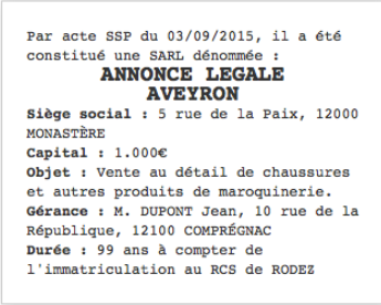 annonce legale aveyron